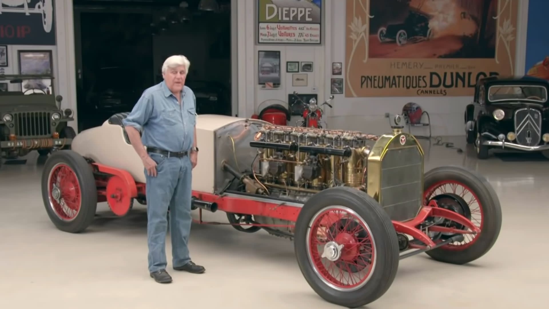 Jay Leno Shows Off His 1921 Mercedes-Benz Aero-Engine Car