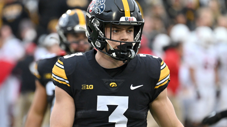 Getty Images - IOWA CITY, IA - NOVEMBER 11: Iowa Hawkeyes left corner back Cooper DeJean (3) as seen during a college football game between the Rutgers Scarlet Knights and the Iowa Hawkeyes on November 11, 2023, at Kinnick Stadium in Iowa City, IA. (Photo by Keith Gillett/Icon Sportswire via Getty Images)