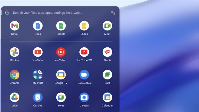 Chrome OS 100 app launcher