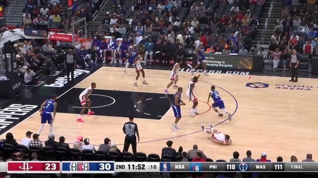 Norman Powell with a 2-pointer vs the Houston Rockets