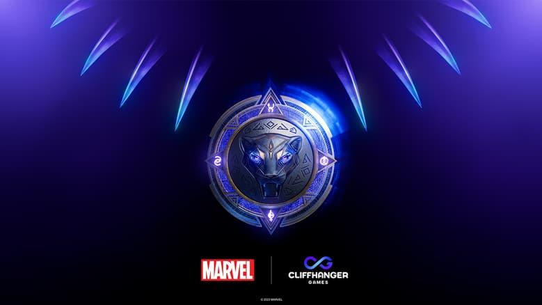 Black Panther teaser image featuring the Marvel and Cliffhanger Games logos.