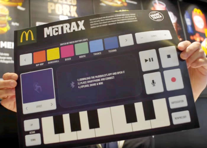 Embrace your inner DJ with McDonald's McTrax placemat