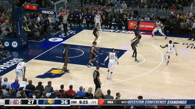 Paul George with a dunk vs the Indiana Pacers