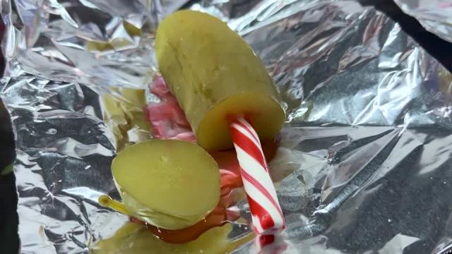 Chicago shop sells festive peppermint pickles