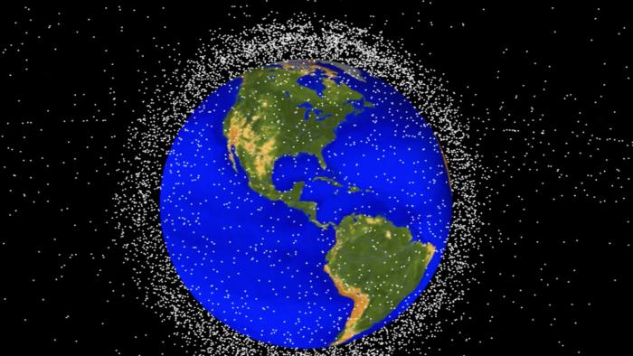 A NASA visualization of debris in low-Earth orbit