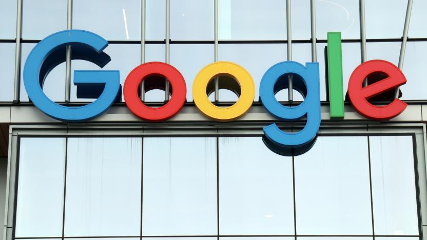 SEATTLE, UNITED STATES - 2021/04/27: The Google logo seen at the entrance to Google Cloud campus in Seattle.  Google, a division of Alphabet, announced its quarterly earnings 27th Apr 2021. (Photo by Toby Scott/SOPA Images/LightRocket via Getty Images)