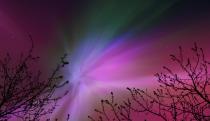 The aurora borealis, also known as the 'northern lights’, caused by a coronal mass ejection on the Sun, illuminate the skies over the southwestern Siberian town of Tara, Omsk region, Russia May 11, 2024. REUTERS/Alexey Malgavko