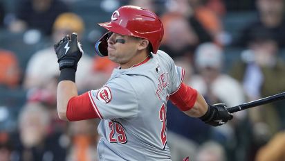 Getty Images - SAN FRANCISCO, CALIFORNIA - MAY 10: TJ Friedl #29 of the Cincinnati Reds bats against the San Francisco Giants in the top of the first inning at Oracle Park on May 10, 2024 in San Francisco, California. (Photo by Thearon W. Henderson/Getty Images)
