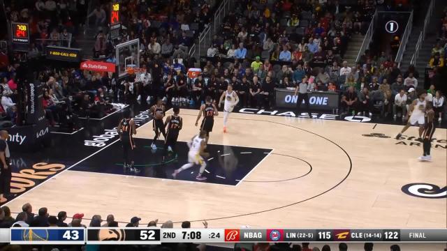 Stephen Curry with a deep 3 vs the Atlanta Hawks