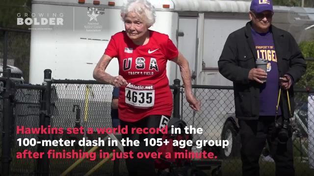 105-year-old woman sets 100-meter dash world record in Louisiana Senior Games