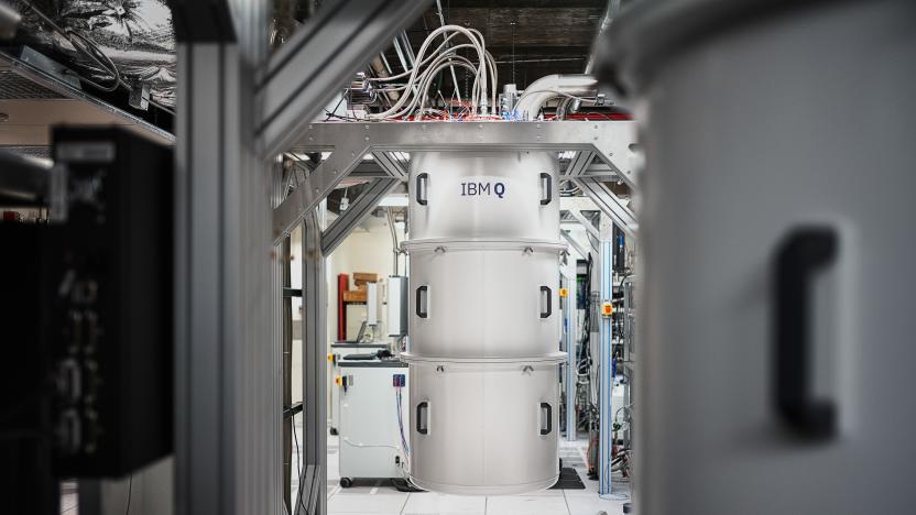 YORKTOWN HEIGHTS, N.Y. - OCTOBER 18: IBM Q System One quantum computer viewed on October 18, 2019 at IBM's research facility in Yorktown Heights, N.Y. (Photo by Misha Friedman/Getty Images)