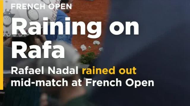 Rafael Nadal will resume play Tuesday after his match with Simone Bolelli was rained out