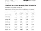 CANADIAN UTILITIES LIMITED ELIGIBLE DIVIDENDS