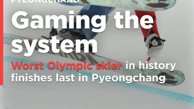 Winter Olympics: Worst skier in history finishes last in Pyeongchang