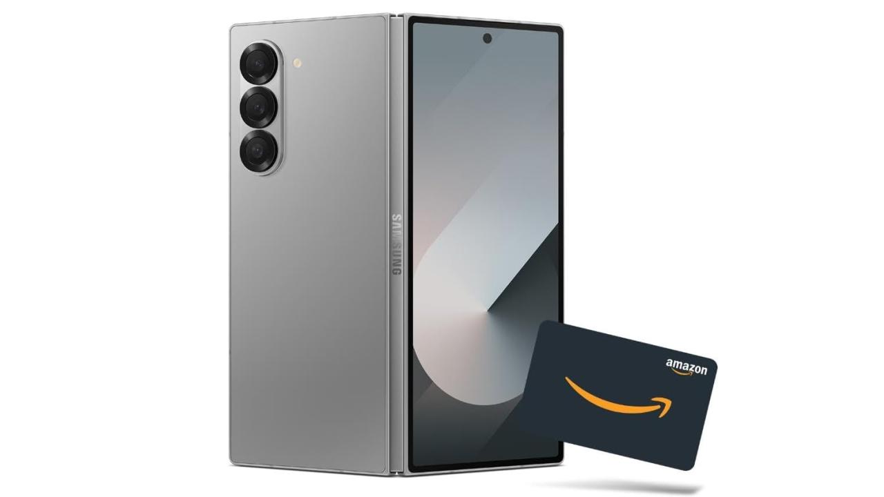 Amazon agrega una tarjeta de regalo gratuita de $ 300 al reservar el Samsung Galaxy Z Fold 6