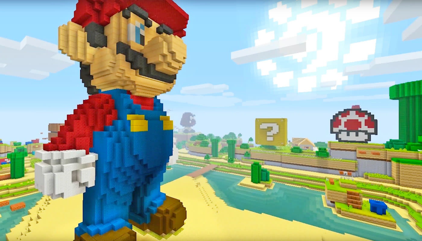 Super Mario Is Coming To Minecraft Wii U Edition Engadget
