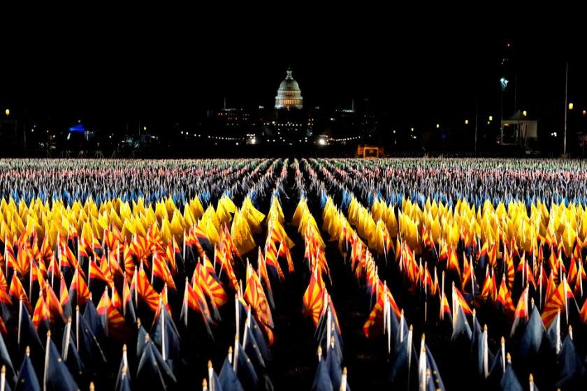 Praying will be inaugurated in the midst of high security in front of a ‘Field of Flags’ instead of people