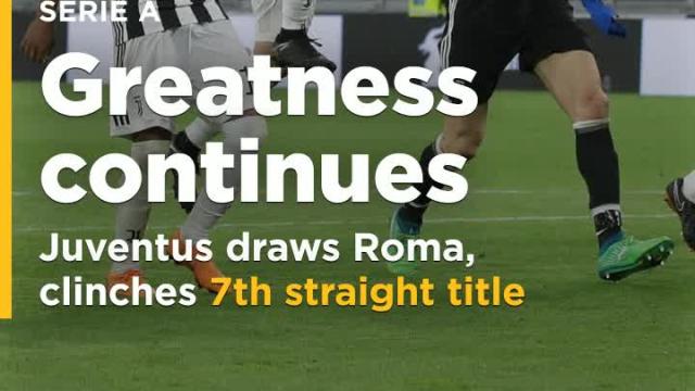 Juventus draws Roma, clinches seventh straight Serie A title