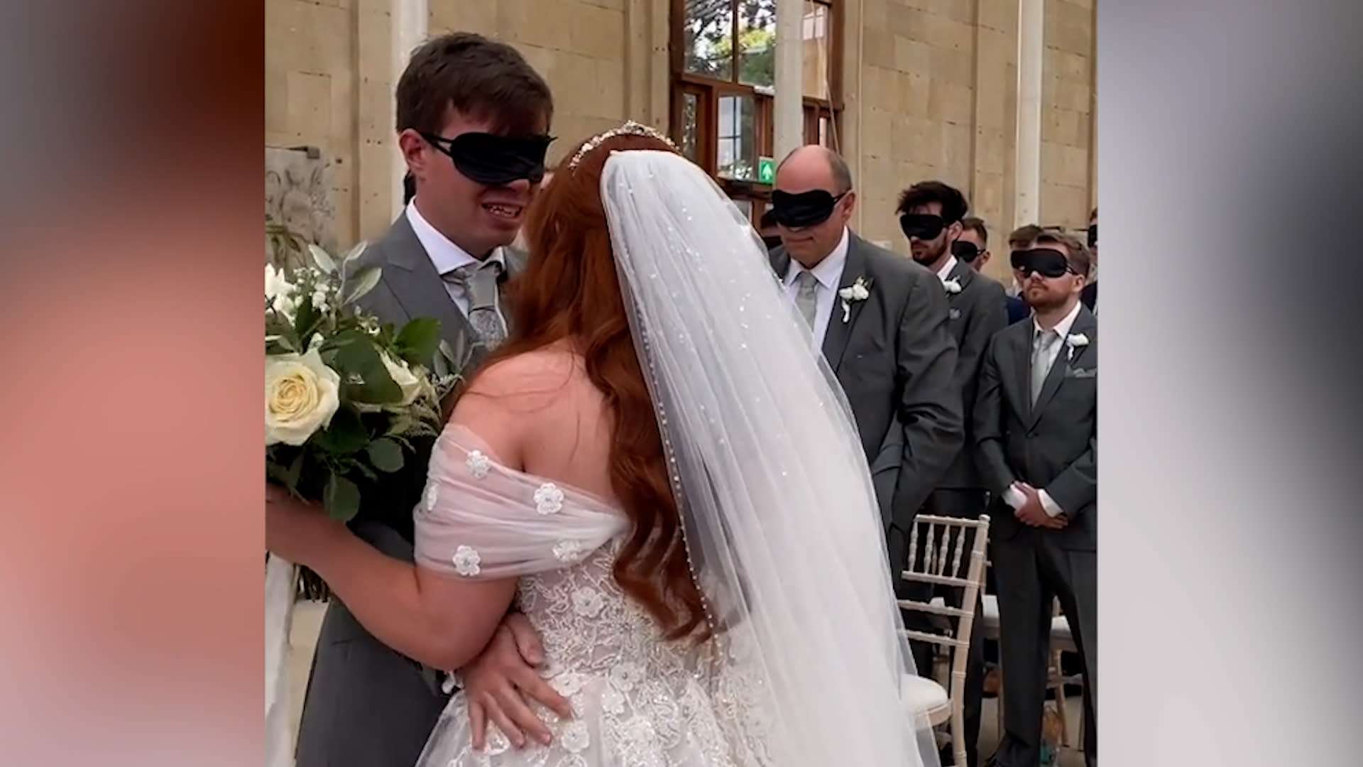 Why this blind bride had her guests wear blindfolds during her