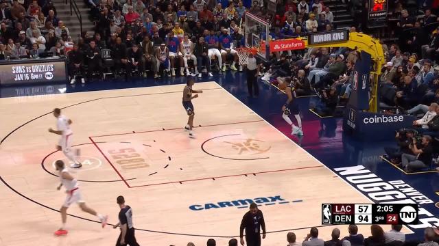 Robert Covington with an assist vs the Denver Nuggets