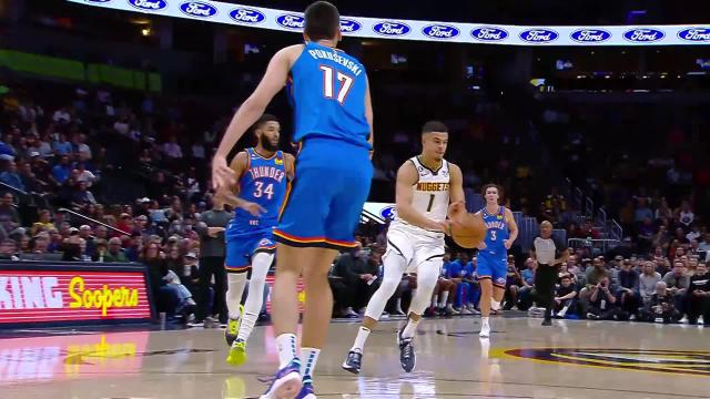 Aaron Gordon with a dunk vs the Oklahoma City Thunder