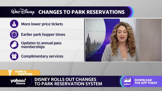 Disney rolls out changes to park reservation system