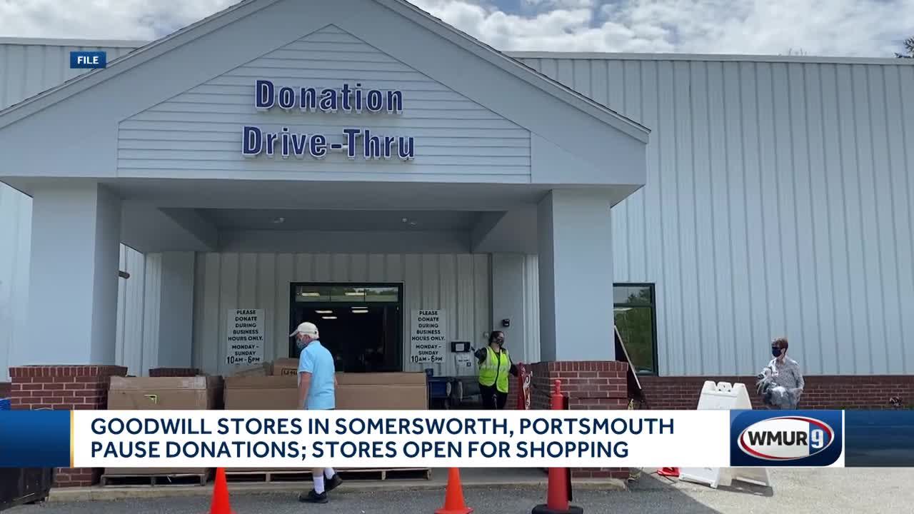 Goodwill stores in Somersworth Portsmouth pause donations stores open for shopping