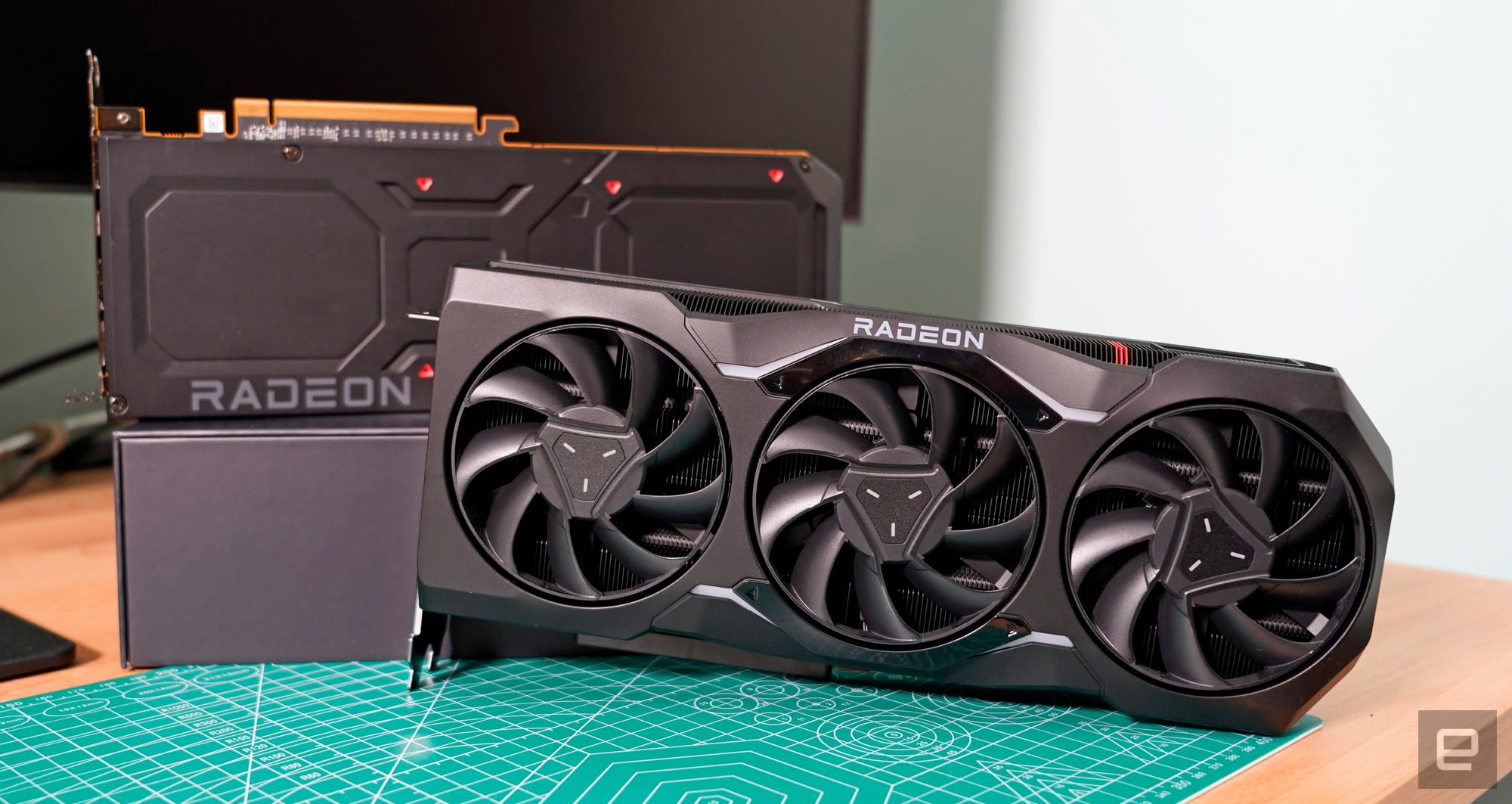 AMD Radeon RX 7900 XTX (front) and XT (rear)