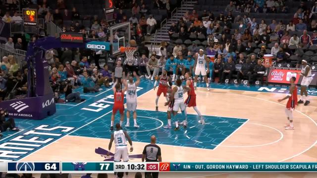 Monte Morris with an assist vs the Charlotte Hornets