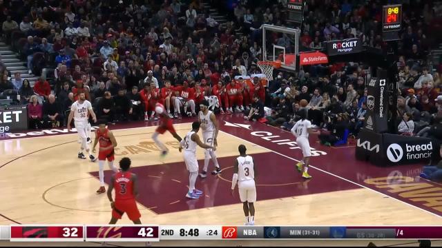 Chris Boucher with a dunk vs the Cleveland Cavaliers