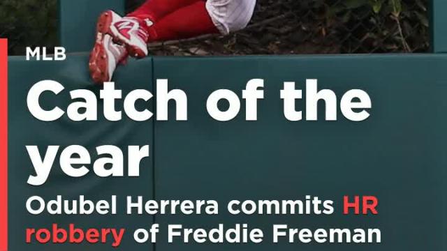 Odubel Herrera committed home run robbery on Freddie Freeman with catch of the year (or decade)