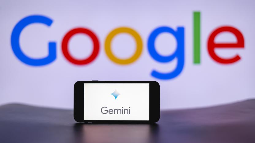 INDIA - 2023/12/13: In this photo illustration, the Gemini logo is seen displayed on a mobile phone screen with Google logo in the background. (Photo Illustration by Idrees Abbas/SOPA Images/LightRocket via Getty Images)