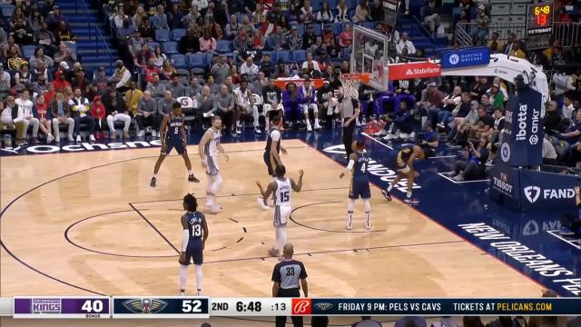 Domantas Sabonis with an and one vs the New Orleans Pelicans