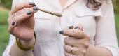 Woman smoking marijuana. (Getty Images)