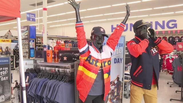 Astros gear being sold at Academy Sports