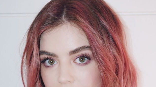 lucy hale pink hair