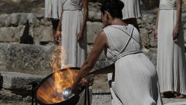 Raw: Olympic Flame Lit for Games in Russia