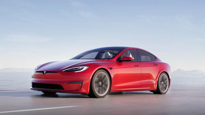 Tesla shows off 'kick-ass' Model S Plaid EV performance