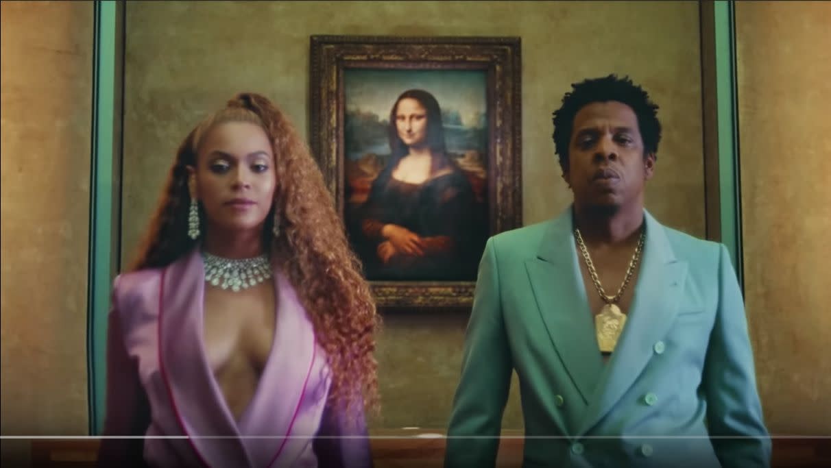 beyonce jay z louvre music video