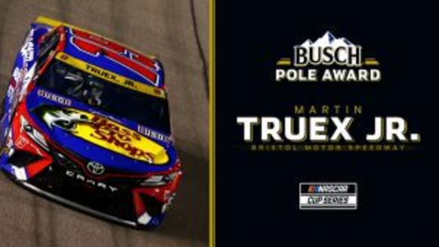 Martin Truex Jr. earns Busch Pole for Bristol Night Race