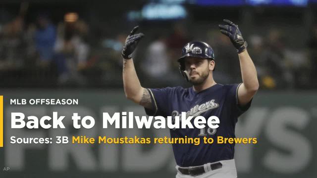 Sources: Third baseman Mike Moustakas returning to Brewers