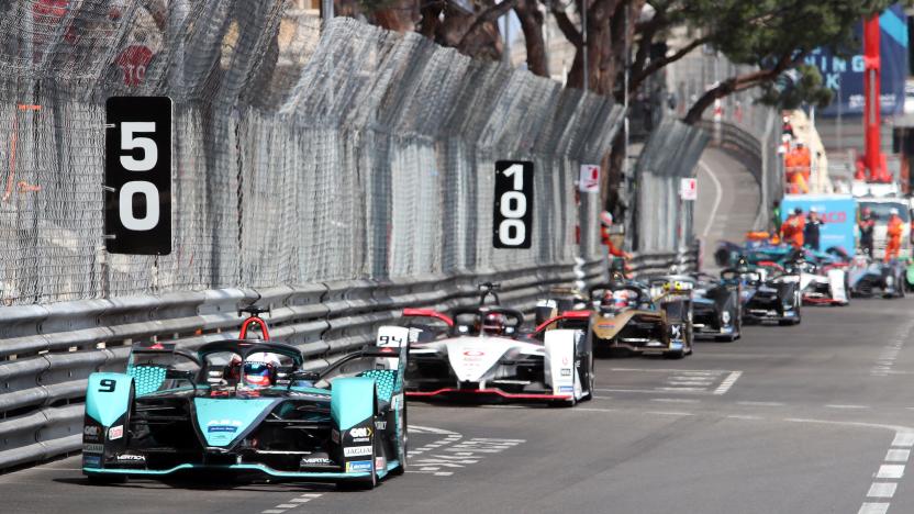 MONTE CARLO, MONACO - APRIL 30: Mitch Evans (NZL) - PJaguar TCS Racing, Jaguar I-Type 2 on track during the ABB FIA Formula E World Championship on April 30, 2022 in Monte Carlo, Monaco. (Photo by Norbert Nickels ATPImages/Getty Images)