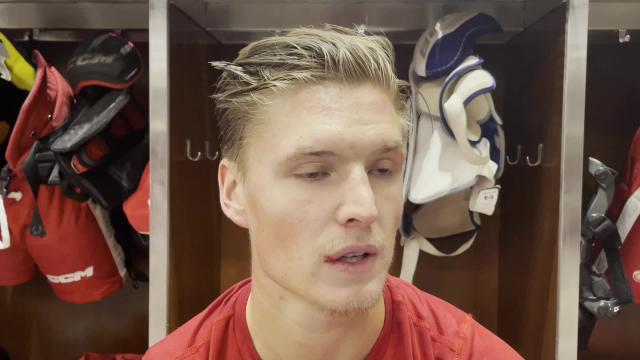 Gustav Lindstrom on making a case for where he fits in Detroit Red Wings' plans