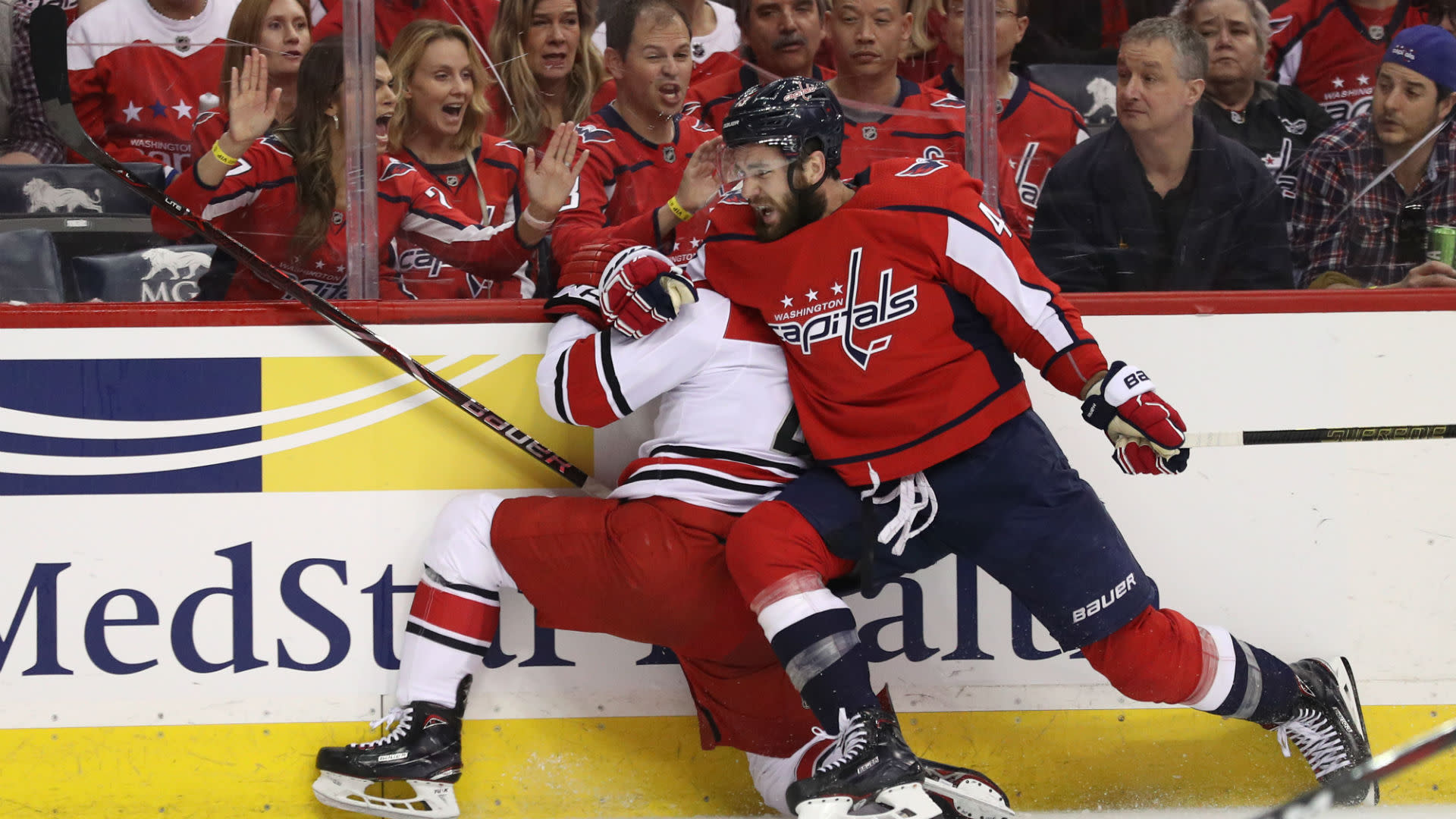 NHL playoffs 2019: Tom Wilson delivers 