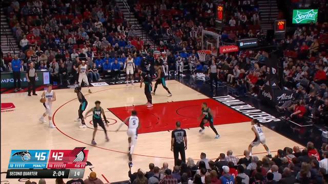 Cole Anthony with an assist vs the Portland Trail Blazers