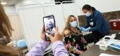 Woman receiving COVID-19 vaccine. (Getty Images)