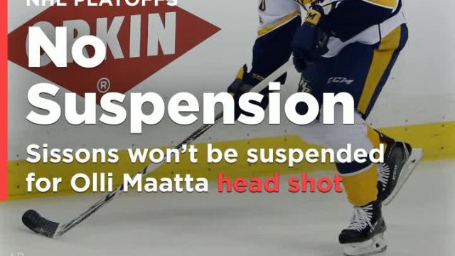 Colton Sissons won't be suspended for Olli Maatta head shot