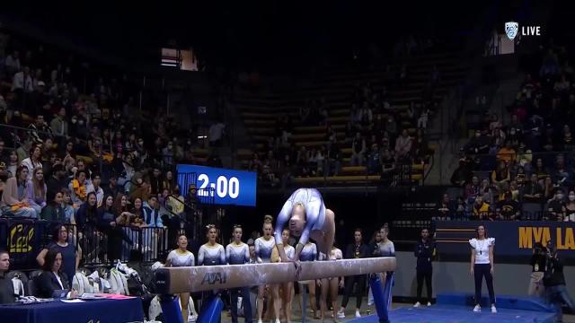 Cal’s Mya Lauzon matches career-high 9.95 on beam against No. 22 Stanford