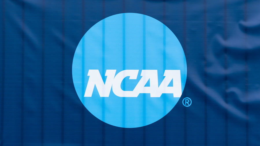 Getty Images - MATTHEWS, NORTH CAROLINA - DECEMBER 9: The NCAA logo is shown on a banner before the Point Loma Sea Lions take on the Washburn Ichabods during the Division II Women's Soccer Championship held at Sportsplex Matthews on December 9, 2023 in Matthews, North Carolina. (Photo by Isaiah Vazquez/NCAA Photos via Getty Images)