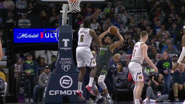 Rudy Gobert with a dunk vs the Denver Nuggets